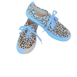 H&M Divided Leopard Print Sneakers Woman’s Sz 8.5